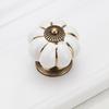 Pumpkin Gold Ceramic Handles Drawer Knobs Single Hole Cupboard Handles Cabinet Pulls Kitchen Accessories Handles Furniture