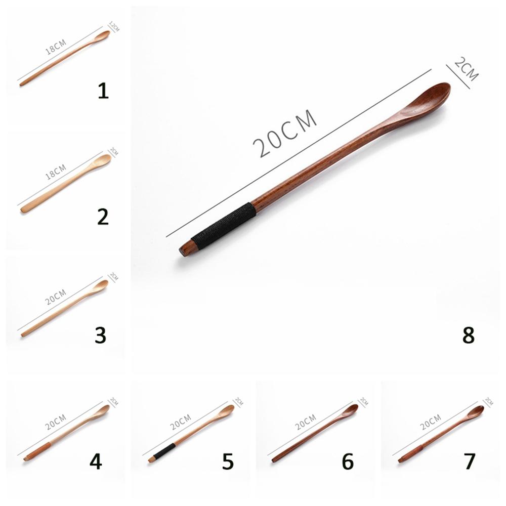 Прочные кухонные принадлежности Помешивание Длинная ручка Столовые приборы Ложка для меда Кофейная ложка Чайные ложки