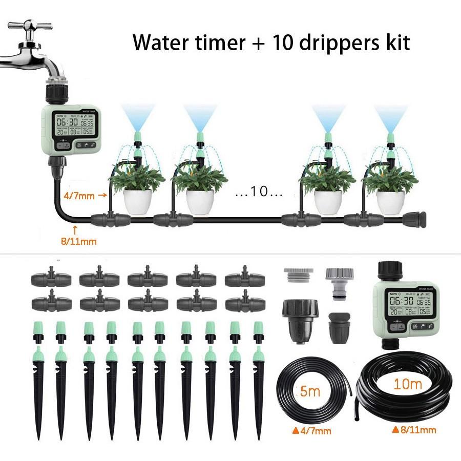 Интеллектуальная автоматическая система полива Садовая система полива балкона Растение Дождеватель Таймер воды