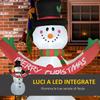 Giant Inflatable Snowman, 243cm Tall, with LED Lights, Outdoor or Garden Decoration