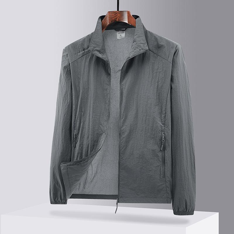 Ice Silk Cool Sunscreen Summer New Anti-ultraviolet Fishing Sun-protective Clothing Men's Thin Jacket Coat