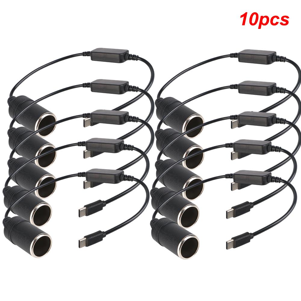 5 В в 12 В преобразователь кабеля удлинитель USB Type C зарядные устройства к гнезду прикуривателя грузовик адаптер питания автомобильная электроника интерьер