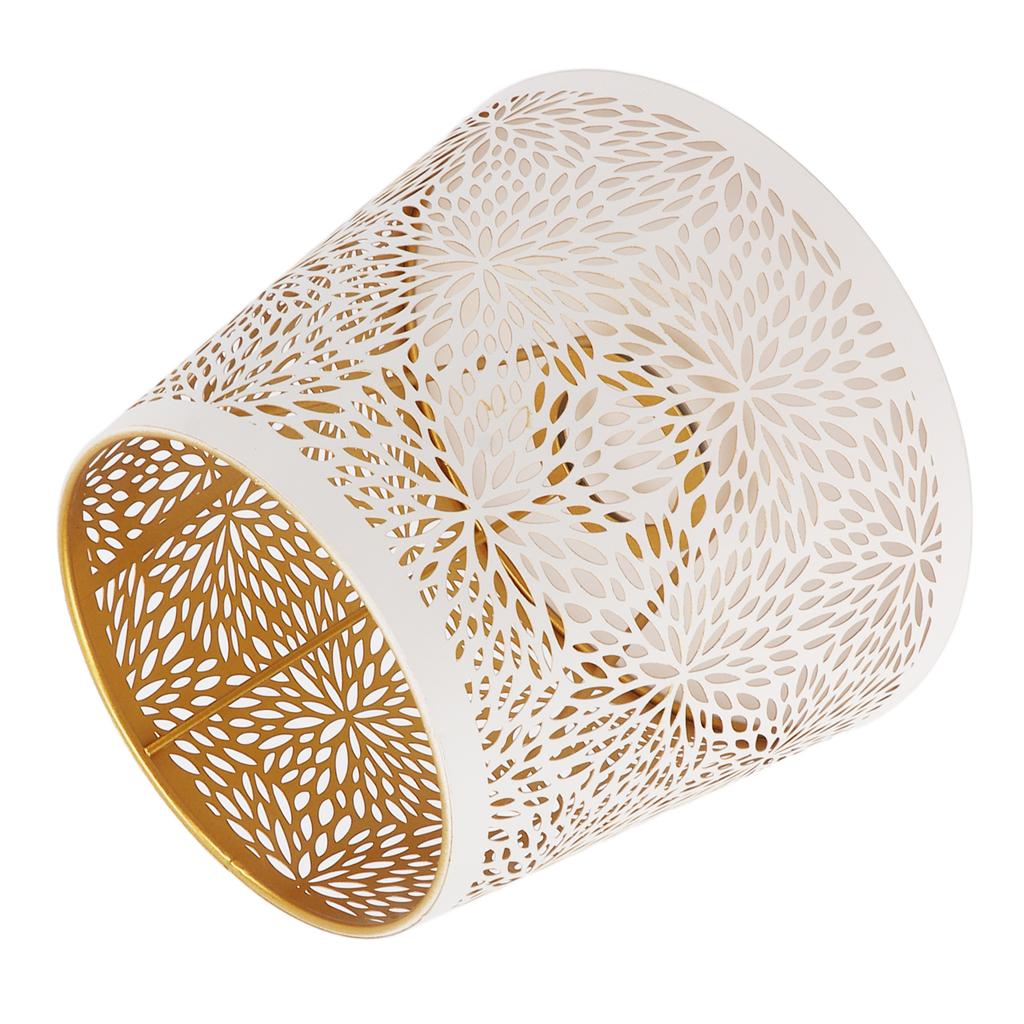 Абажур E27 E26 Белый резной цветочный узор из железа Современный дизайн Простая установка абажура для лампы