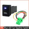 12 В синяя светодиодная автомобильная кнопка переключения дневных ходовых огней с кабелем 150 мм для Toyota Camry Yaris Highlander Prius Ralink Corolla Vios Reiz