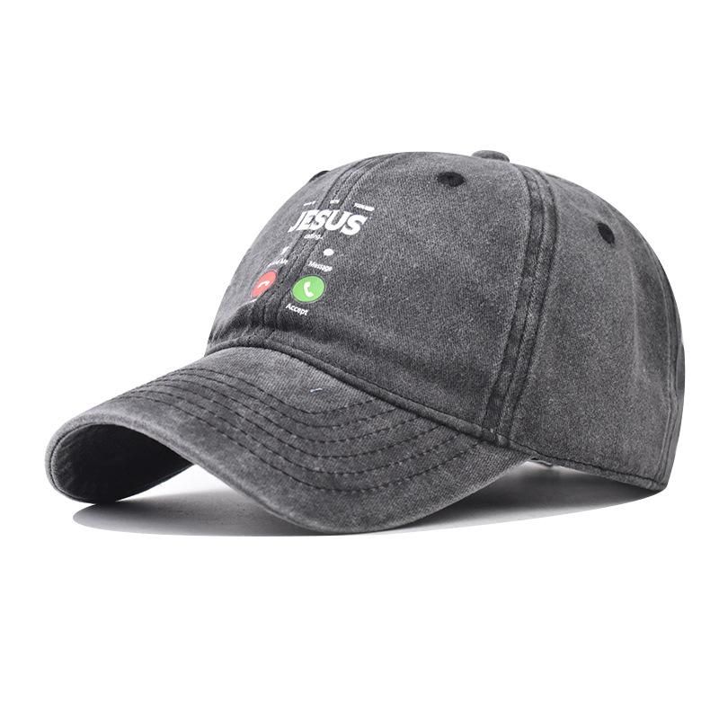 Cotton Give Jesus a Call Baseball Cap Male Female Outdoor Mom English Cap