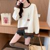 Spring and Autumn Thin Short Design Niche Sweatshirt for Women New Korean Loose Large Size Irregular Top Coat for Women