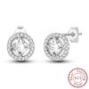Earrings 925 Silver Shining Snowflake Mini Butterfly Ear Studs For Women Fine Birthday Party Jewelry Gifts