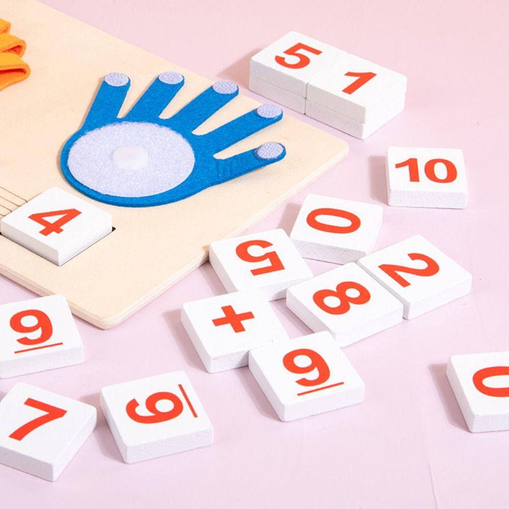 Finger Counting Design Wooden Number Toys Intellectual Development Toys Early Childhood
