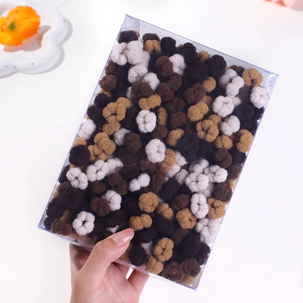 50/100 шт. Детские разноцветные резинки для волос, эластичные резинки для волос, волнистые скранчи для волос, аксессуары для волос для маленьких девочек, милая веревка для волос