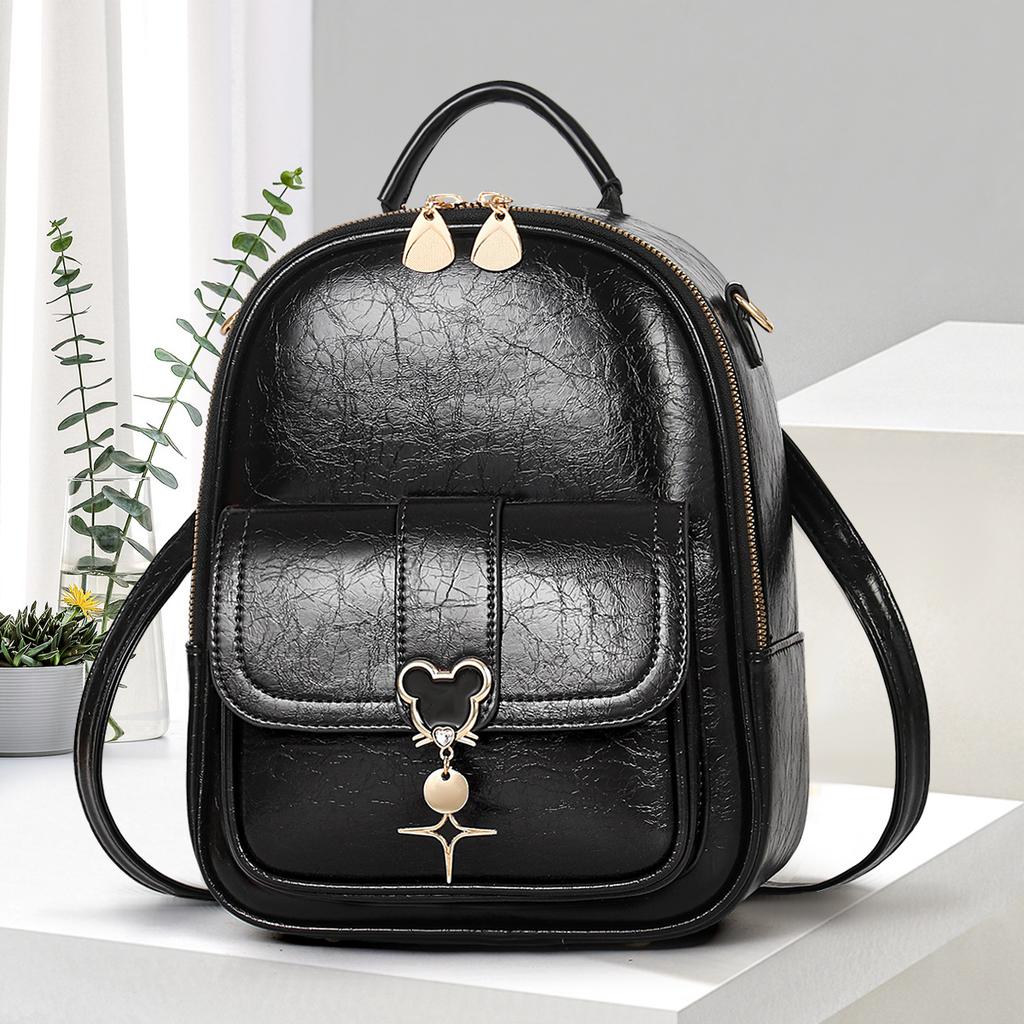 Spring New 2025 Fashion Backpack Simple Shoulder Bag Women's Bag Trend Large Capacity Backpack Women's Bag Women's Bag