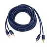 RCA Audio Cable 5 Meters Blue Elastic Pure Copper Durable Automotive Audio Cable Amplifier Tools