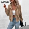 Autumn and Winter Women's Jacket Corduroy Women's Long Sleeve Tops Jacket