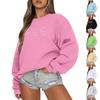 Women's Colorblock Sweatshirt Long Sleeve Round Neck Casual Comfortable Loose Lightweight Women's Sweatshirt