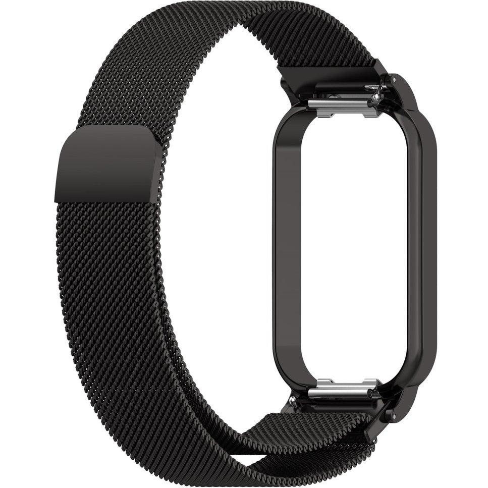 Milanese Bracelet for Xiaomi Redmi Smart Band 2 / Xiaomi Smart Mi Band 8 Active, Black