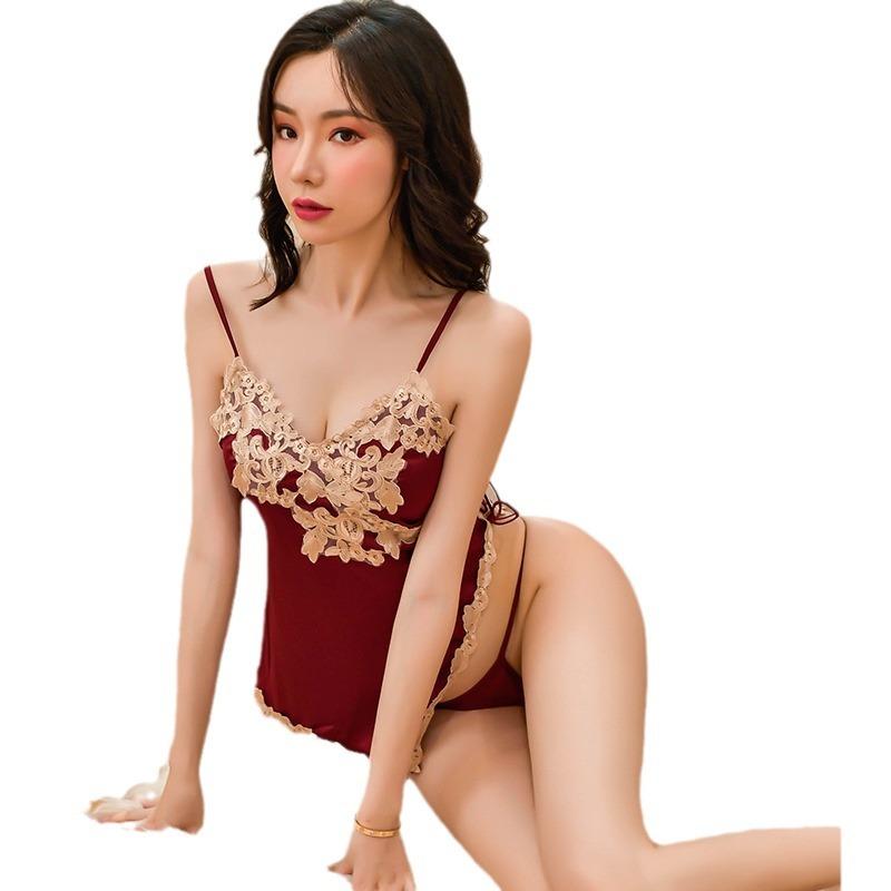 Сексуальная внутренняя шелковая пижама летняя пижама на подтяжках с V-образным вырезом сексуальные короткие юбки тонкая домашняя одежда соблазнительный костюм