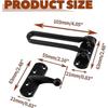 Swing Bar Door Lock Latch for Home Security, Door Guard Reinforcement Door Lock,Security for Kids,Black01 - CHUNCC