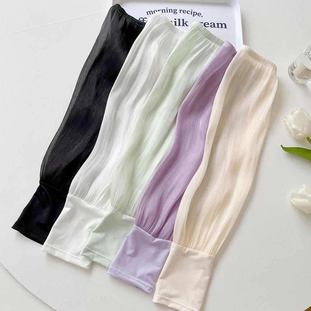 Ice Silk Sun-protective Sleeves Anti-UV Arm Sleeves Fashion Arm Cuff Cover Women Men