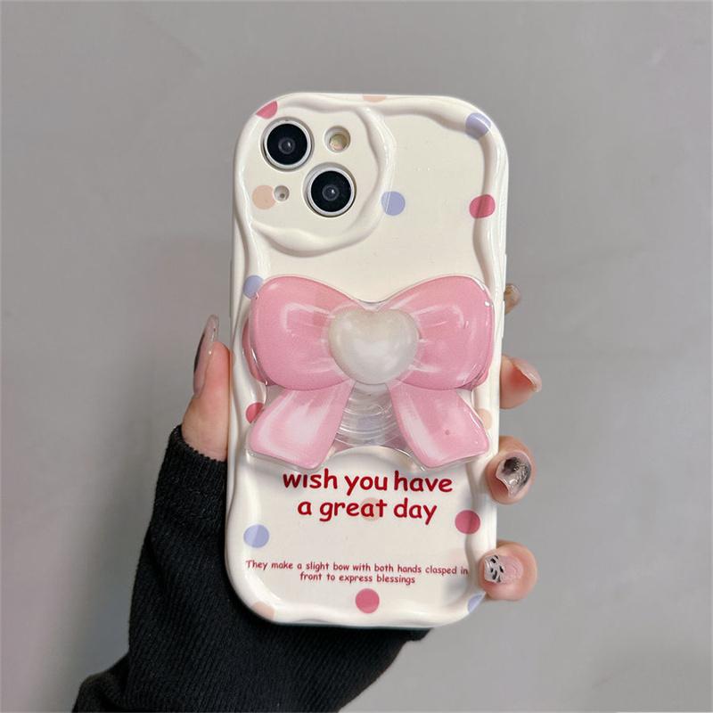 Корейский держатель с цветочным рисунком 3D Волна Чехол для Realme 15 5G 15 14 13 12 Pro 11 Plus C71 C75 C53 C55 Note 60 C61 GT6 Чехол Funda S