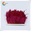 Wholesale Saddle Rooster Feather Fringe Trim Height 8 -10cm Burgundy Rooster Feather Trimming Ribbon Feather Sewing Feather