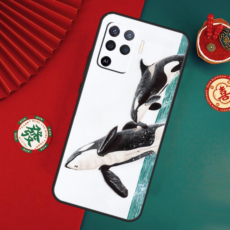 Чехол для телефона Orcas Whale для Oppo A76 A16 A96 A17 A60 A40 A80 A98 A58 A78 A18 A38 A57 A74 A54 A94 A15 A5 A6 Pro