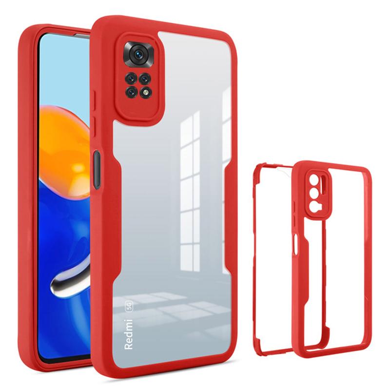 Двойная пленка на передний экран с поворотом на 360 градусов, жесткий задний чехол для Xiaomi Redmi Note 11 10 9 Pro 11S 10A 10C 9T 9A Poco X4 X3 NFC M4 M2 M3 Pro, прозрачный мягкий чехол