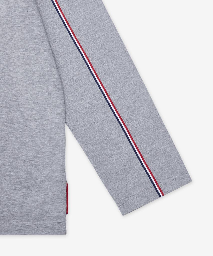 Tombeulaun Oversized Long Sleeve Rwb Trim T-Shirt - Light Grey / Mjs289A00042055