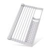TITIROBA Folding Dish Drainer with Kitchen Dish Drying Over-the-Sink Tray, Non-Slip Silicone, Rust-Resistant, Compact, Silicone, Space-Saving,