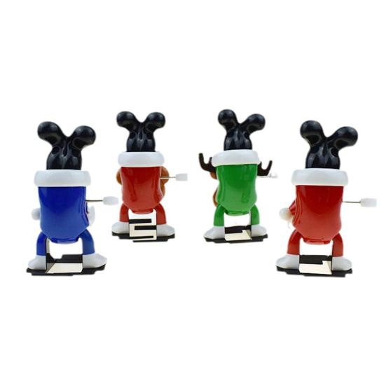 Мини Рождественская заводная игрушка Медведь/Санта Клаус/Снеговик/Олень Заводная игрушка из пластика Бегающие Прыгающие Движущиеся Фигурки для Рождественских Вечеринок