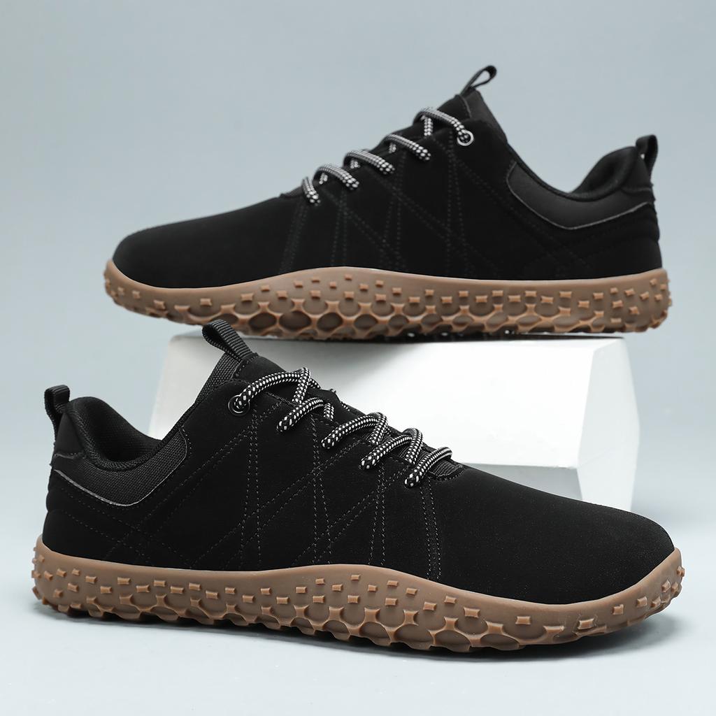 TUINANLE Ботинки на средней шнуровке для босоногой ходьбы Мужские Женские Широкий носок Треккинговые ботинки Уличные Нескользящие Обувь для трейлраннинга