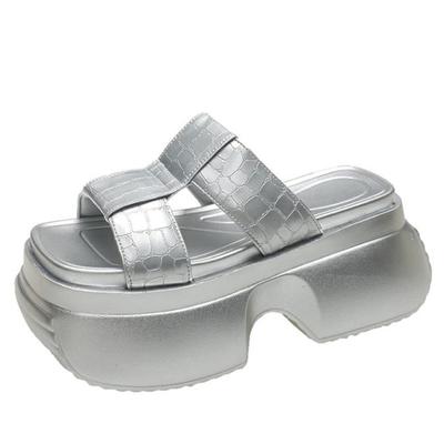 Модные высококачественные женские тапочки 8 см на платформе с танкеткой, летняя повседневная женская обувь для отдыха на открытом воздухе, удобные пляжные высокие тапочки, сандалии