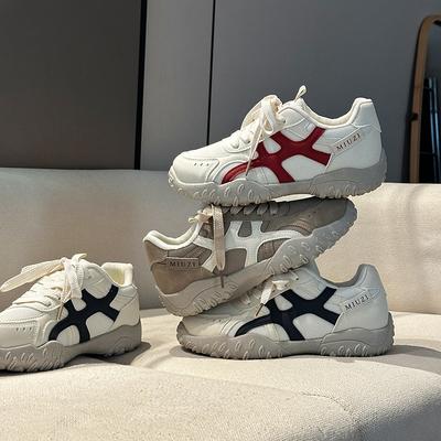 Модные ретро летние цветные шнурованные удобные спортивные туфли для моральной подготовки женские осенние легкие и универсальные кроссовки Форреста Гампа сетка