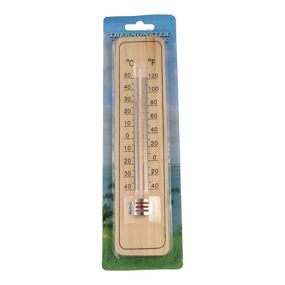 Clear Wooden Thermometer Wall-Mounted Temperature Monitor Measuring Tool Temperature Gauge Garden