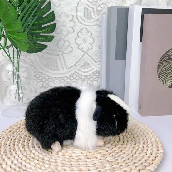 Cute Mini Dutch Pig Plush Toy Soft Stuffed Animal Lifelike Guinea Pig Doll Children's Gift for Christmas Birthdays