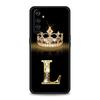 Diamond Crown Letter A For Realme GT Neo 2 3 3T Phone Case For Realme 10 9 8 5G 7 6 GT2 Pro Plus 9i 8i C21 C11 C25 C35 Cover