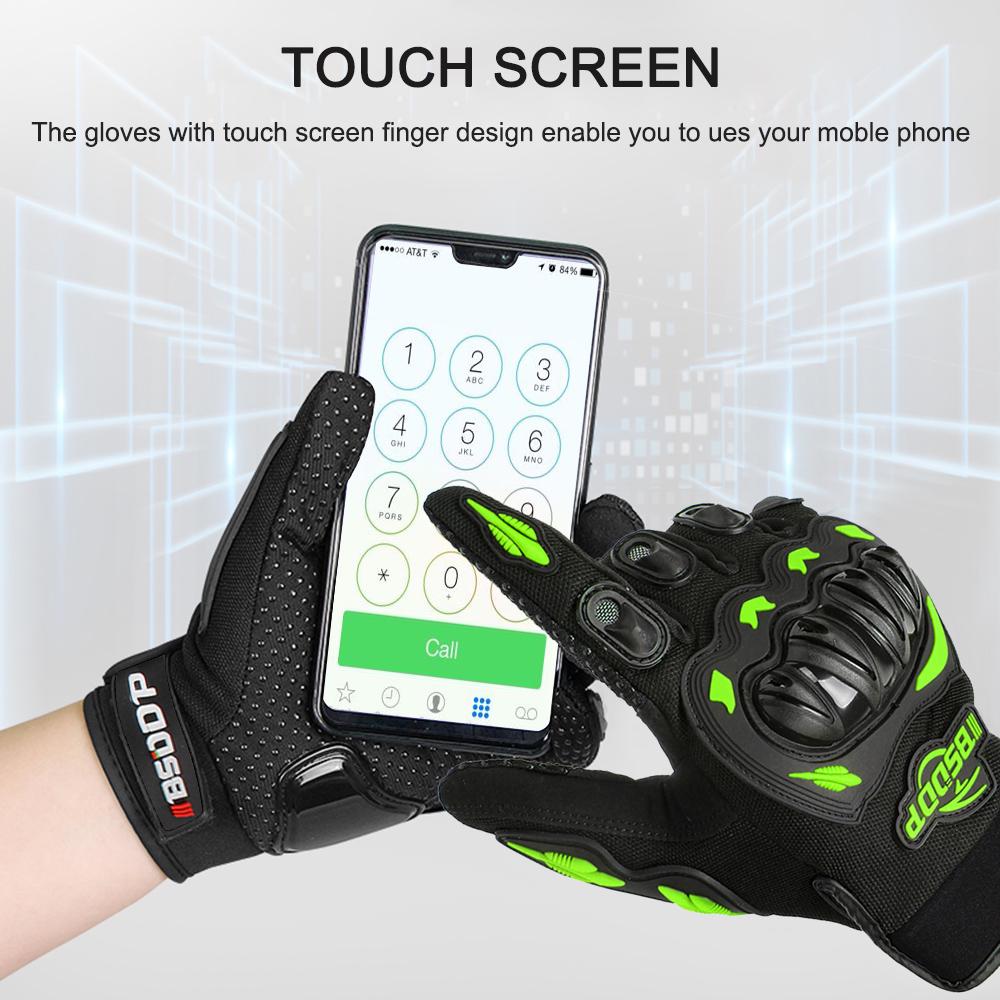 Мужские мотоциклетные перчатки, сенсорный экран, полный палец, мотоцикл, гоночный мотор