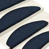 VidaXL Self-adhesive Stair Treads 15 Pieces 65 X 21 X 4 Cm Navy Blue Semicircular Large 322357