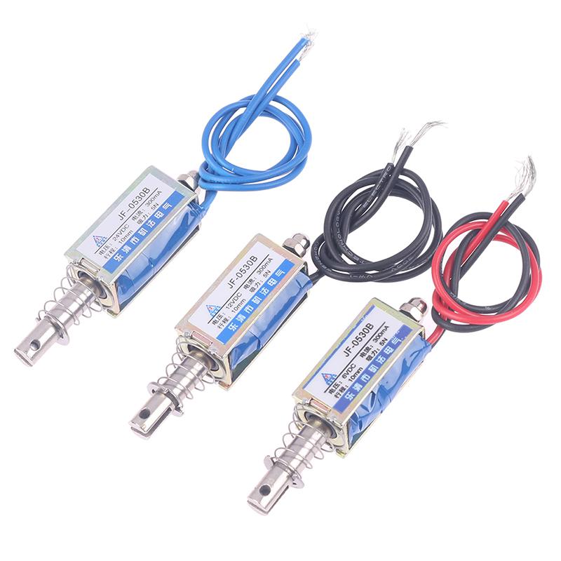 1 шт. Jf-0530B DC 6V 12V 24V Электромагнит толкающе-тянущего типа Удерживающая сила 5Н Ход 10 мм Линейный соленоид
