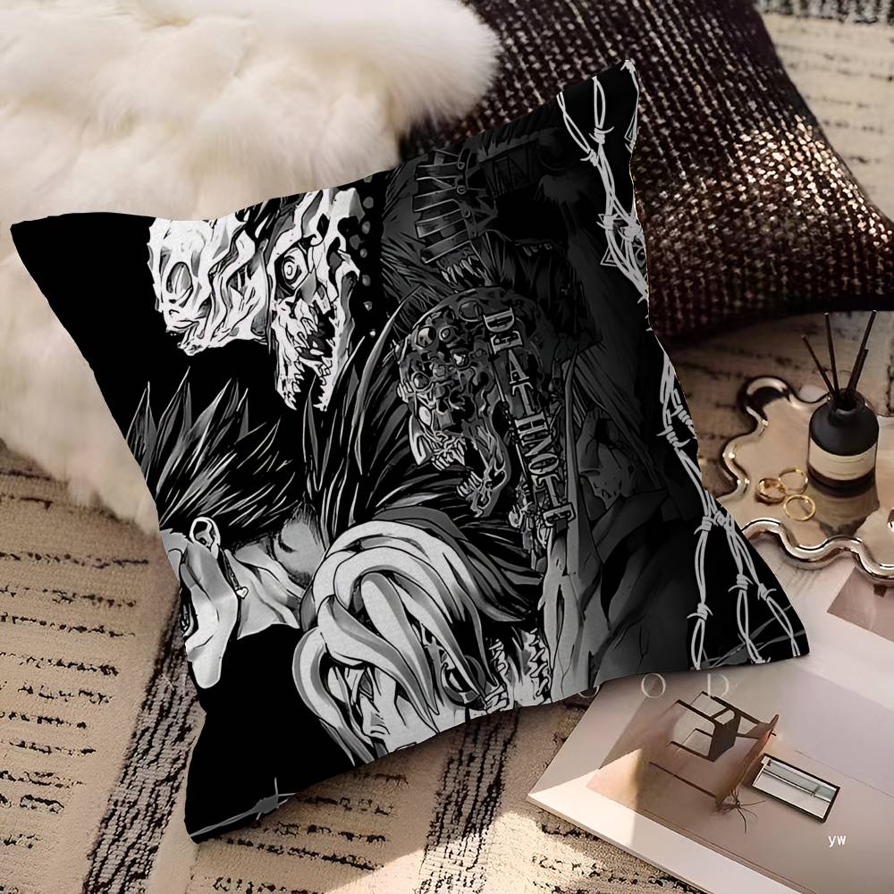 Classic Anime DDeath NNote Pillow Cushion Cover Pillowcase Living Room Sofa Home Decor Customized