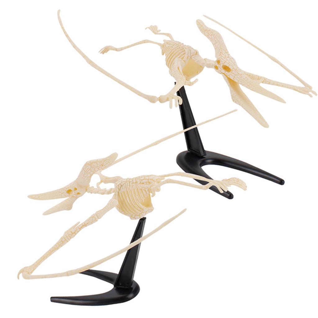 6Pcs/Set Dinosaur Skeleton 3D Puzzles Model Assorted Figurines DIY Assembly Simulation Dino Mammoth Bones Decoration Toy