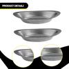 2 Pieces Curry Rice Bowls Food Serving Dishes Metal Oval Shape Snack Tableware for Candy Small