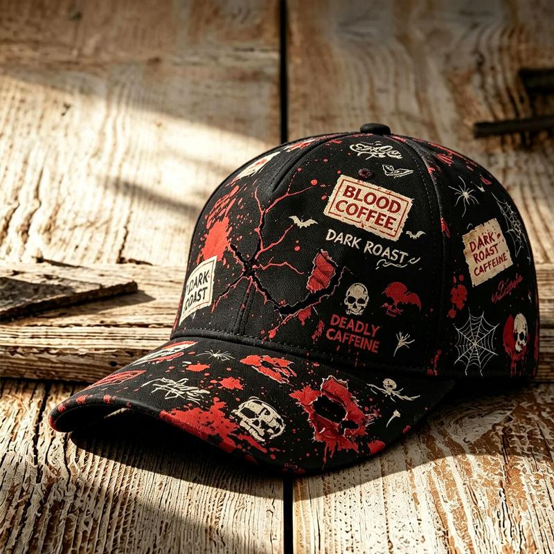 American Street Baseball Cap Halloween Printed Hat Daily Casual Sun Hat