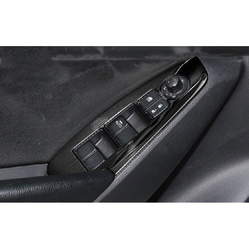 Для Mazda 3 Axela 2014-2018 Черный Титан Накладка на кнопку стеклоподъемника двери 4 шт.