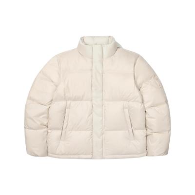 Fila FW23 Нарукавная бирка Однотонная Молния Воротник-стойка Длинный рукав Пуховик Верхняя одежда унисекс Белый FS2DJF4101X-SAD