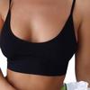Женский спортивный бюстгальтер на бретельках с открытой спиной, однотонный, с U-образным вырезом, бесшовные упражнения