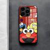S-Sesame S-Street Phone Case For IPhone 17 Air 16 E Pro Max 15 14 13 Mini 12 Pro 11 Max Plus Black Glass Cover