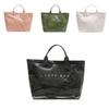 Letter Tote Bag Pvc Bag For Women Large Capacity Casual Daypack For School And Work