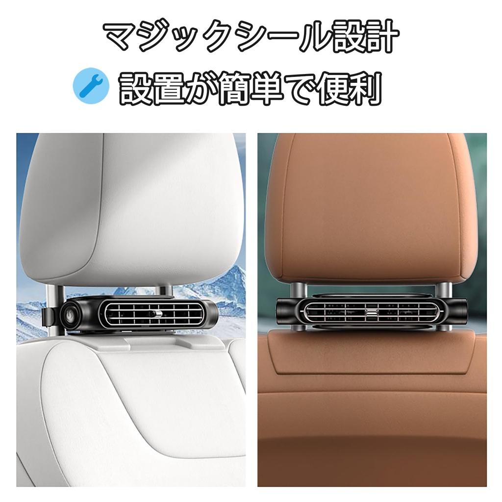 AriKroii Car Fan, Rear Seat Car Fan, 2024 New, 3 Levels of Air Flow,