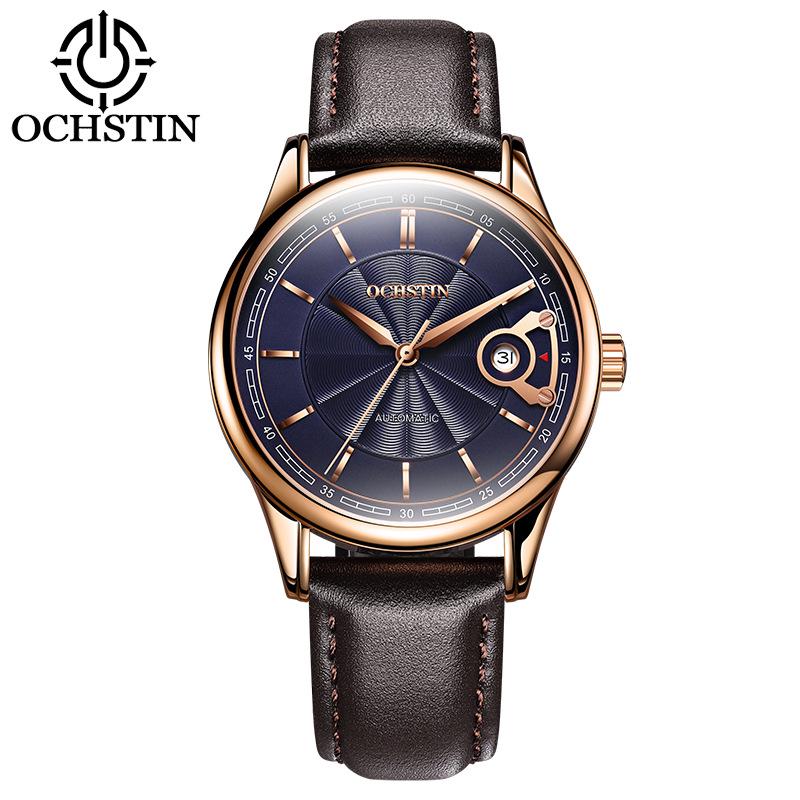 Новые мужские механические кожаные часы Swiss Automatic