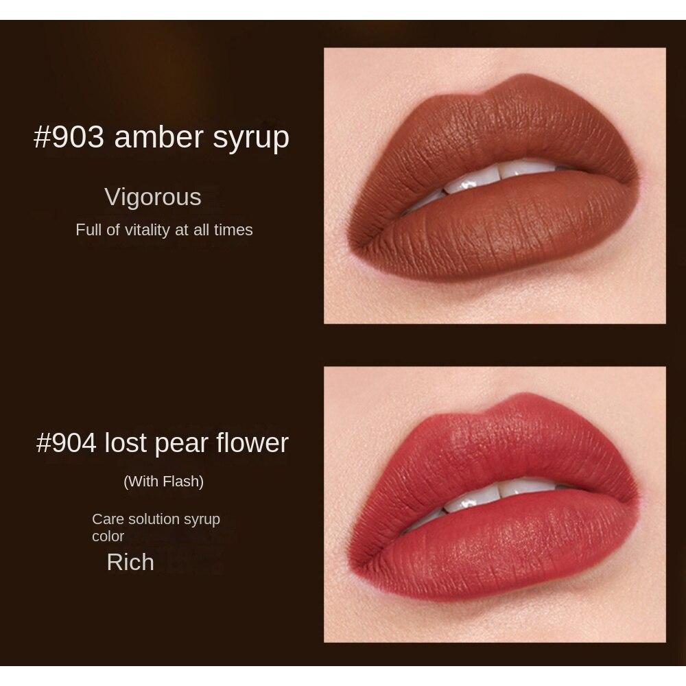 VIBELY Matte Amber Lip Glaze Антипригарная губная помада Amber Leopard Lip Glaze