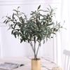 1/3pcs Artificial Green Leaf Olive Branch Fruit Fake Plants Wedding Home Photography Props Flower Arrangement Decoration Outdoor